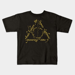 Gold Script Design Kids T-Shirt